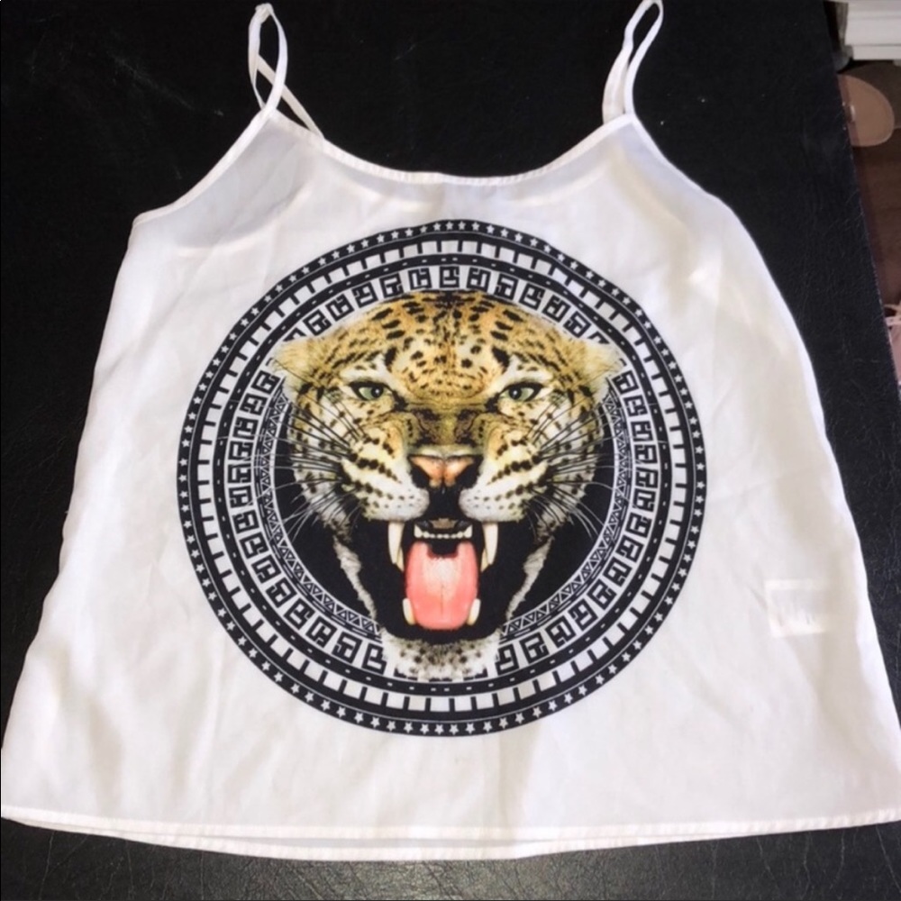 Divided Leopard Tank Top
